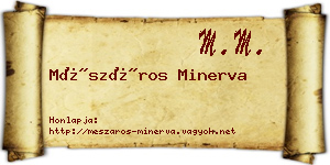 Mészáros Minerva névjegykártya